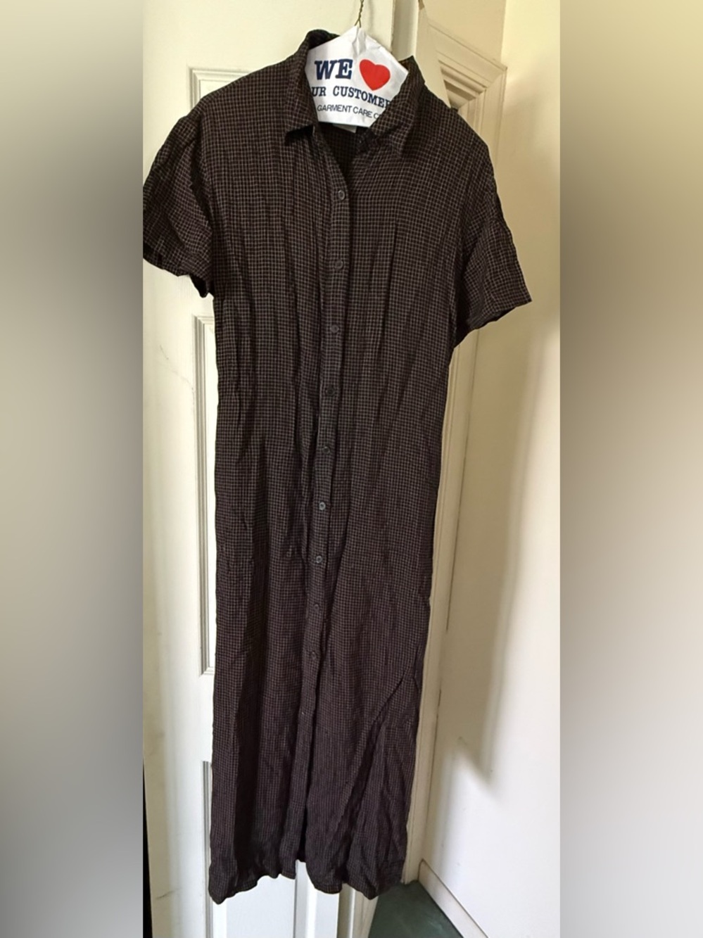 Vintage Micro-Gingham Shirt Dress by
Jones New York Sport 12